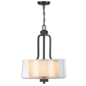 World Imports Renee II Beautiful Oil Rubbed Bronze 2-Light Glass Pendant